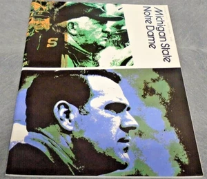 1971 MICHIGAN STATE VS NOTRE DAME IRISH NCAA FOOTBALL PROGRAM RARE SOUTH BEND IN - Picture 1 of 8