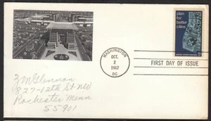 1967 Urban Planning Sc 1333 FDC unknown cachet, pencil addr - Picture 1 of 1