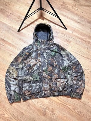Vintage Mad Dog Gear Realtree Camo Jacket Hooded Mesh Lined Hunting Men's Size M - Image 1 of 4