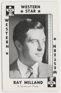 Ray Milland 1938 Transogram Movie Millions Game Card - Film Star