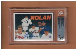 Nolan Ryan AUTOGRAPHED 1991 UPPER DECK HEROES BASEBALL CARD SIGNED BECKETT AUTH - Picture 1 of 2