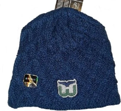 Hartford Whalers Womens Sweater Knit CCM Hat - Osfa - Image 1 of 2
