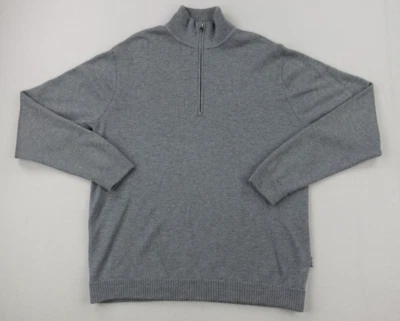 VTG Patagonia Sweater Men Extra Large Gray Wool Nylon 1/4 Zip Knit Pullover - Image 1 of 4