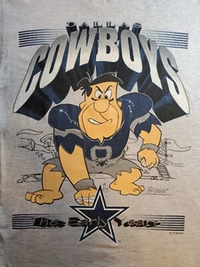 The Flinstones 1994 Hannah Barbera Shirt Dallas Cowboys Vintage  Nfl Football M - Picture 1 of 13