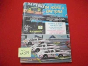 1969 8TH ANNUAL WORLD CHAMPIONSHIP 24 HOURS OF DAYTONA - OFFICIAL RACE PROGRAM - Picture 1 of 8