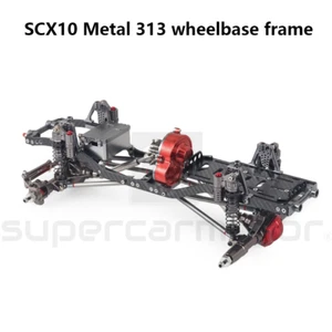 For SCX10 1/10 RC Crawler Car Metal 6x6 Chassis Frame with Gearbox 3 Axles DIY - Picture 1 of 23
