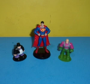Batman / Superman 3" w/ Mini Penguin and Lex 1.5" - 1 3/4" Still PVC Toppers - Picture 1 of 2
