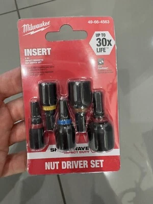 Milwaukee Tool 49-66-4563 5 Piece Shockwave Magnetic Insert Hex Nut Driver Set - Image 1 of 2