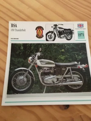 BSA 650 THUNDERBOLT 1971 Motorcycle Collection Atlas Foto 1 de 2