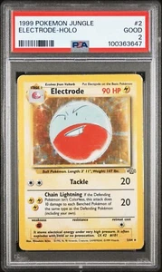 1999 Pokémon Jungle Electrode-Holo #2 PSA 2 GOOD - Picture 1 of 3