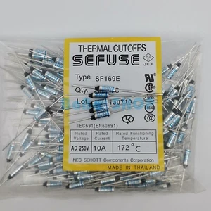 5pc SF169E 172°C SEFUSE Cutoffs 10A 250V NEC Thermal Fuse Celsius Degree 341.6°F - Picture 1 of 2