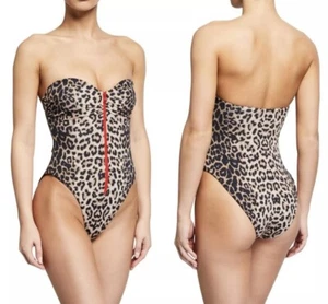 Nuevo Traje de Baño Veronica Barba Para Mujer Mari Leopardo Una Pieza S $348 - Imagen 1 de 6