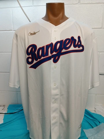 Men's Texas Rangers Nolan Ryan White Home Cooperstown Collection Player Jersey Cover