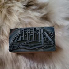 Masonic Metal/Wood Ink Stamp / Typeset Block (Books)