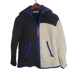 T Alexander Wang Mujer Colorblock Mezcla de Lana Sherpa Cremallera Completa Suéter Talla Pequeña - Imagen 1 de 8