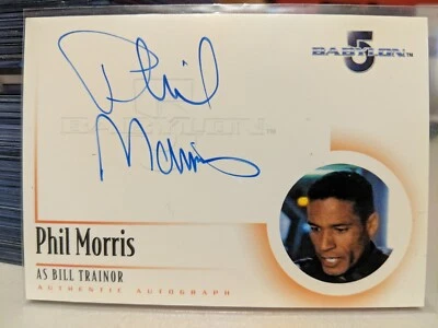 Complete Babylon 5 Phil Morris A12 Autograph Card as Bill Trainor NM 2002  - Image 1 of 2