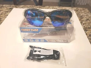 NEU Mops Throttleb Sonnenbrille konvertierbar zu Schutzbrille schwarzes Gestell/blaue Gläser - Bild 1 von 9