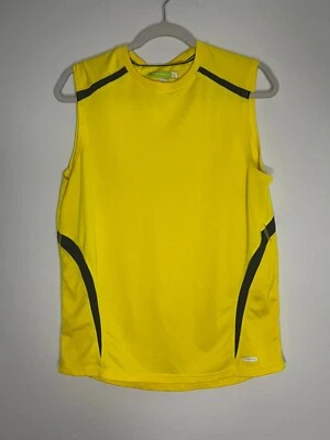 Camiseta sin mangas de baloncesto Tek Gear amarilla rendimiento muscular para hombre talla S Foto 1 de 4
