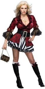 Treasure Chest Pirate Wench Caribbean Fancy Dress Halloween Sexy Adult Costume - Picture 1 of 8
