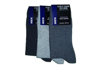 Herren-Socken ohne Gummi extra weit im 3er Pack bis Größe 51/54 - Picture 1 of 7