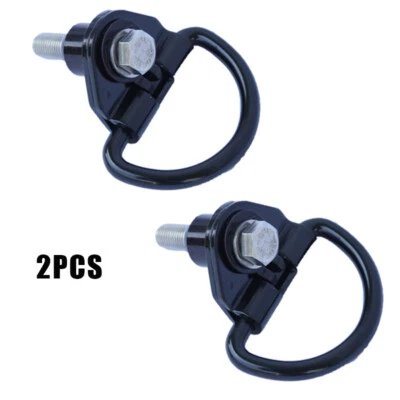 适用于 2015 2016 - 2023 福特 Transit 150 250 350 Van 2 件黑色钢制货物 D-Hooks — 第 1/4 张图片