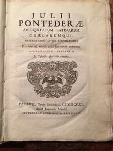 Giulio Pontedera: Antiquitatum latinarum graecarumque.., Padova Manfrè 1740 - Foto 1 di 1