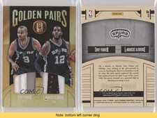 2016 Gold Standard Golden Pairs Black /15 LaMarcus Aldridge Tony Parker #3 HOF