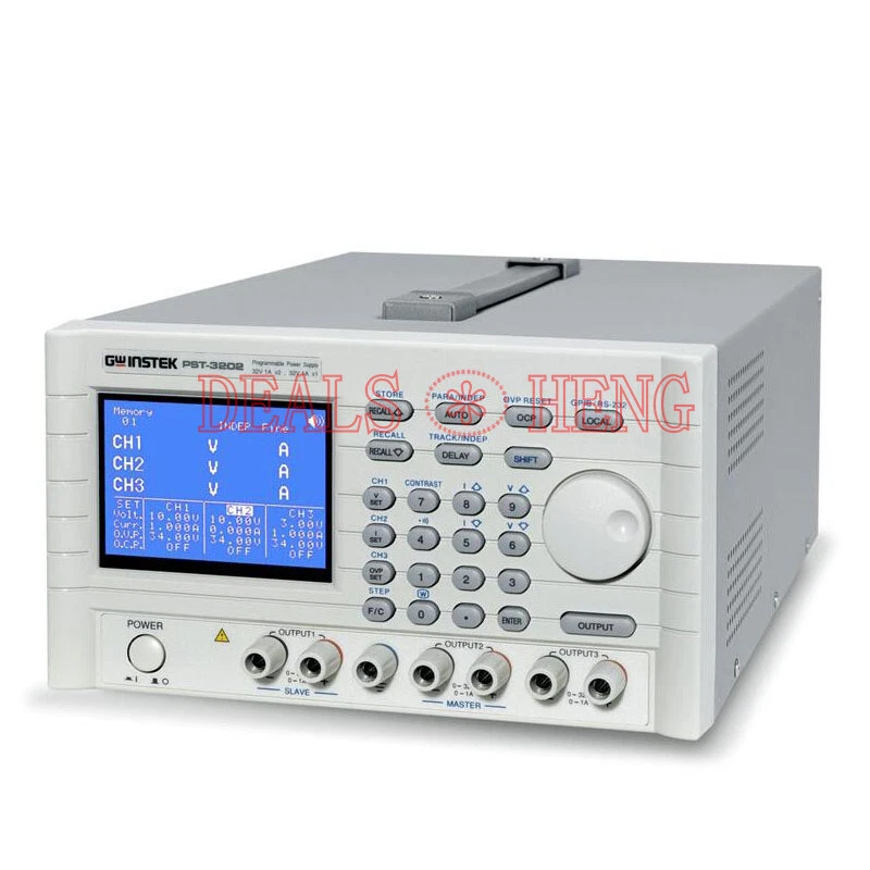 ONE GW Instek PST-3202 3 CH Programmable Linear DC Power Supply 158W 32V 5A GPIB - Image 1 of 1