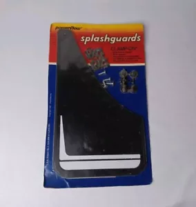 Vintage 1987 Powerflow Splashguards Mud Flaps Clamp On Splash Guard - Picture 1 of 14