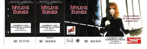 RARE / TICKET BILLET CONCERT - MYLENE FARMER : LIVE A STRASBOURG ( FRANCE ) 1989 - Imagen 1 de 2