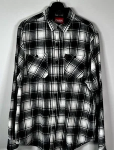 Coleman Men's Flannel Button Shirt Size XL White Black Plaid Work Outdoor Casual - Picture 1 of 8