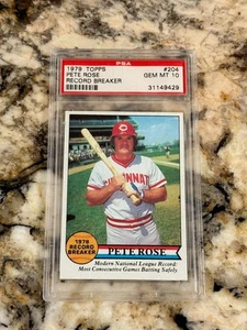 Pete Rose 1979 Topps #204 PSA 10 Gem Mint Dead Centered Pack Fresh Low Pop - Picture 1 of 2