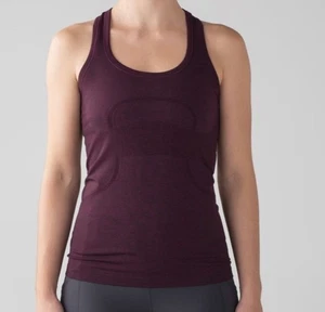 Lululemon Swiftly Tech Racerback Tank Top 2.0 Plum Color Women's Size 12 - Picture 1 of 11