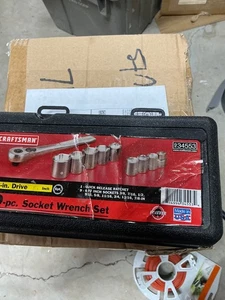 Vintage Craftsman 10 Piece Socket Wrench Set 3/8" Drive 934553 Made In USA - Picture 1 of 2
