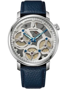 Bulova 26A209A AccutronSpaceview Evolution Sapphire Blue Leather - Picture 1 of 3