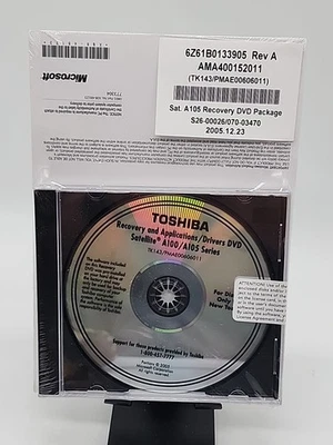 Toshiba Satellite A100/A105 Recovery Applications DVD Package NEW Office OneNote - Image 1 of 4
