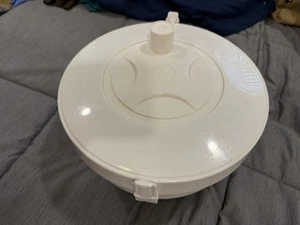 Vintage Hoan Salad Lettuce Spinner Strainer Dryer White Clear Plastic USA Made - Picture 1 of 5