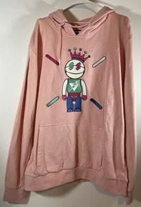 Sweatshirt Hoodie Brick Toy Men Pink Graphic Kangaroo Pocket Drawcord 2XL - Picture 1 of 10