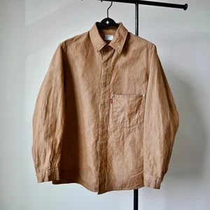 Camisa de trabajo Levi's Engineered Jeans vintage años 2000, marrón claro brillante, talla GRANDE - Imagen 1 de 18