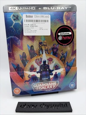 Guardians of the Galaxy Vol 3 4K Steelbook NEW & SEALED UK HMV EXCLUSIVE UHD - Image 1 of 4