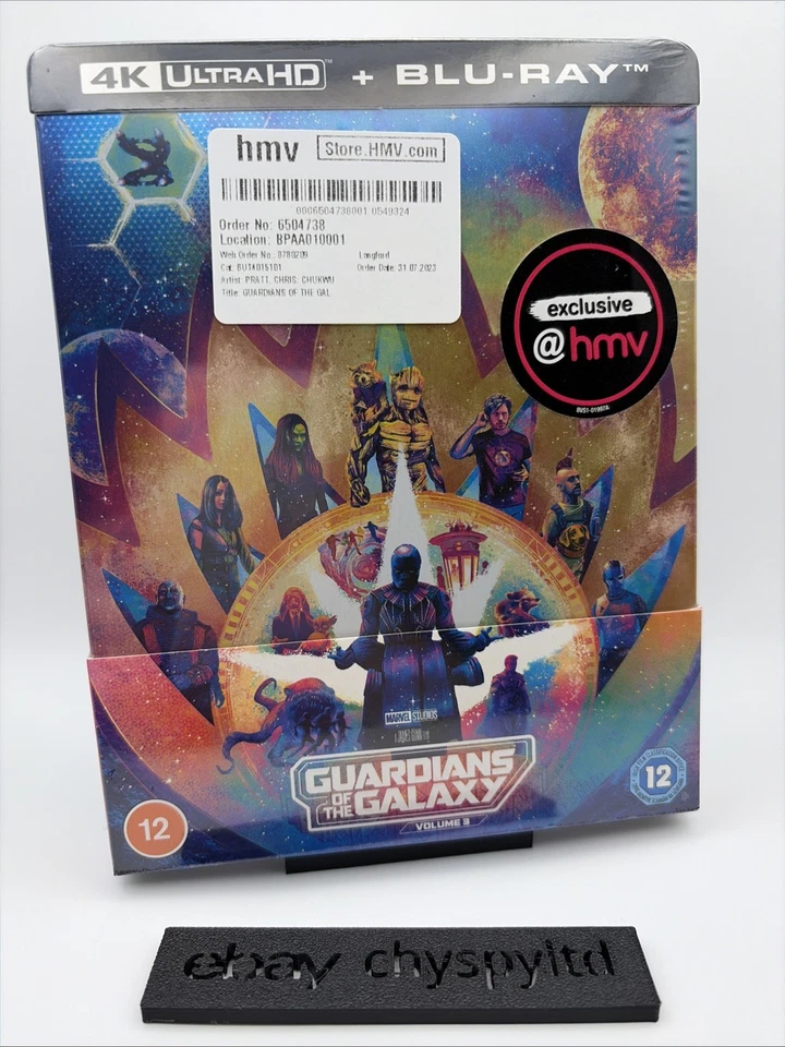 Guardians of the Galaxy Vol 3 4K Steelbook NEW & SEALED UK HMV EXCLUSIVE UHD - Image 1 of 4