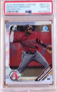 Bowman Chrome Prospects #BCP-191 2019 Geraldo Perdomo PSA 10 1st Bowman - Imagen 1 de 2