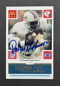 Dwight Stephenson signed Miami Dolphins 1986 McDonald's football card HOF - Picture 1 of 2