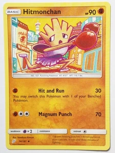 Hitmonchan 74/181 VLP - Tarjeta Pokémon Team Up - Arte Tomokazu Komiya - Imagen 1 de 3