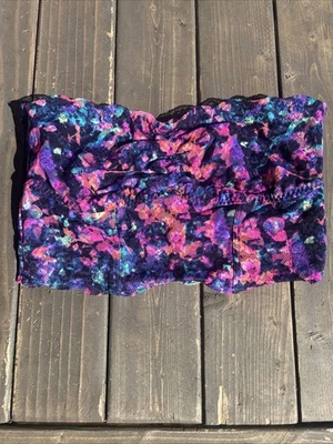 BONITO BRALETTE ROSA Victoria's Secret Sin Tirantes Encaje Bandeau Floral Mediano M Foto 1 de 4