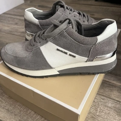 MICHAEL Michael Kors Women's Allie Trainer Sz 7.5  Suede Sneakers Steel Gray - Image 1 of 4