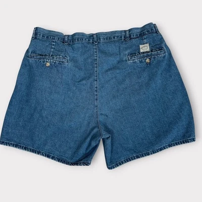 Pantalones cortos plisados de mezclilla vintage Polo Country Ralph Lauren para hombre 40 azules Jeans Foto 1 de 4