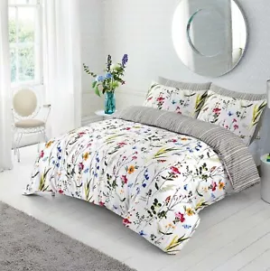 SOFT FIBER COTTON PRINT DUVET COVER QUILT SET BEDDING SETS DOUBLE KING SIZE - Picture 1 of 53