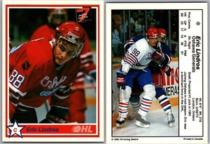 TARJETA PROMOCIONAL 90-91 7ª INNING STRETCH OHL - ERIC LINDROS - OSHAWA GENERALESS - Imagen 1 de 1
