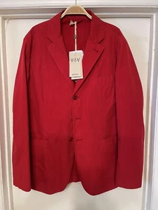 New made in Italy Aspesi casual cotton jacket blazer red size slim L - XL - Picture 1 of 6